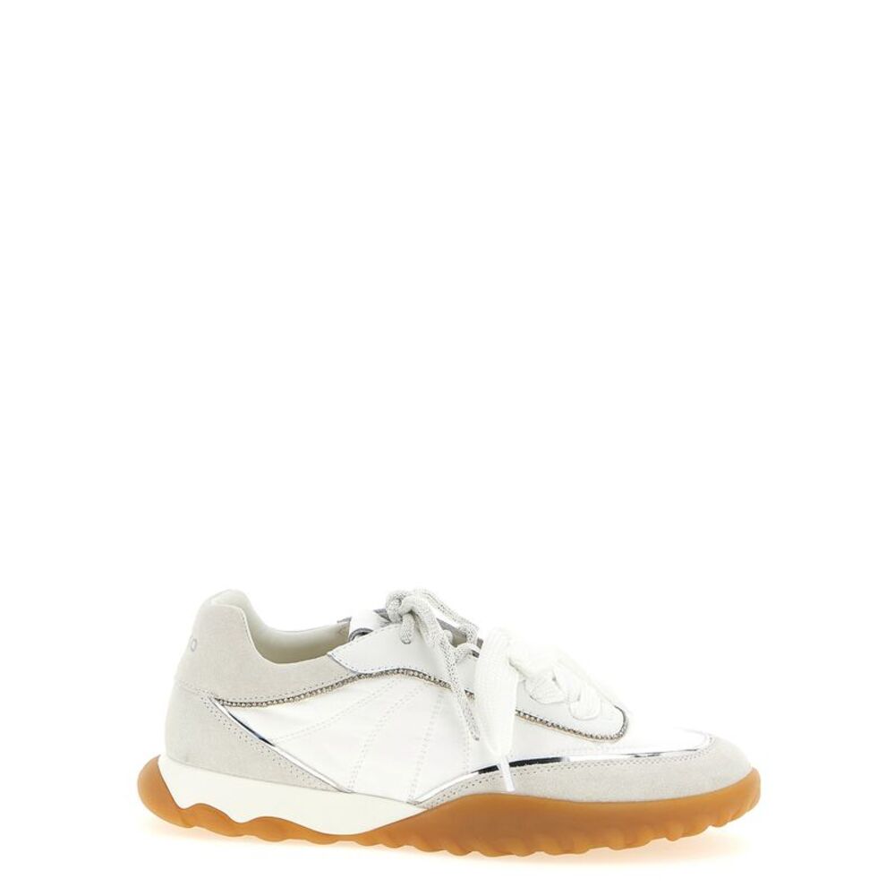 PINKO White Calfskin Athletic Women's Sneakers